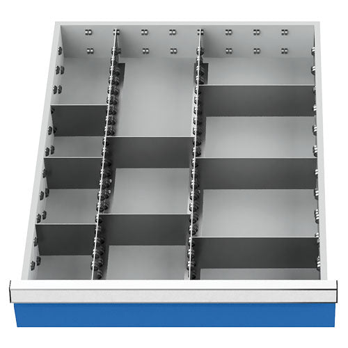Schubladeneinteilung R 18-24 mit Metalleinteilung für Front 150 mm