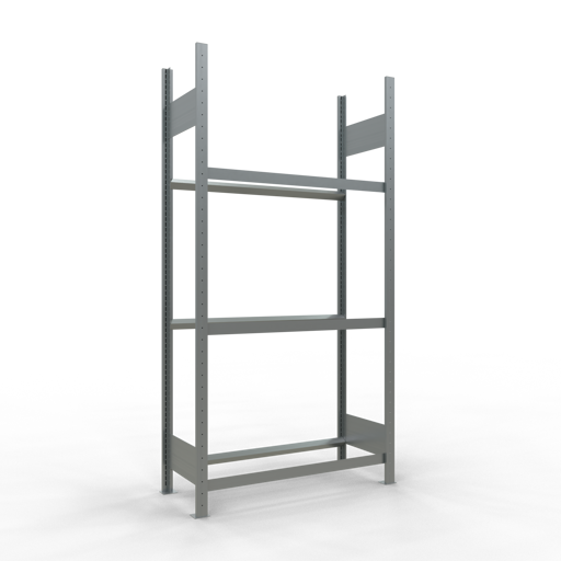 SCHULTE Grundregal, Räder-/Reifenregal, 2000 x 1000 x 400 mm (HxBxT), verzinkt, 3 Lagerebenen á 150 kg Fachlast pro Ebene