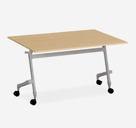 Klapptisch mit Rollen 720mm hoch - Gestell: Weißaluminium, verschiedene Größen