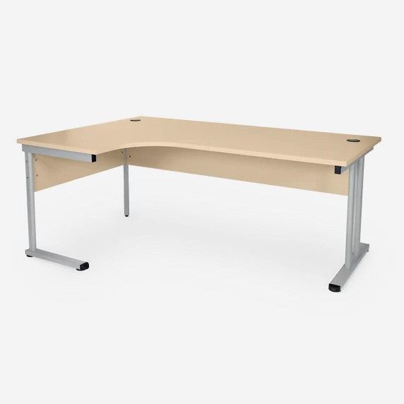 Schreibtisch - Freiformtisch (Grau/Ahorn) BxTxH 1800 x 1200 x 730 mm