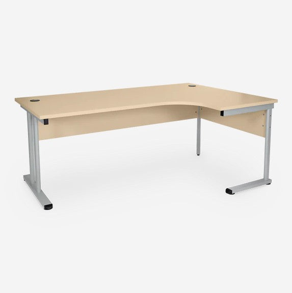 Schreibtisch - Freiformtisch (Grau/Ahorn) BxTxH 1800 x 1200 x 730 mm