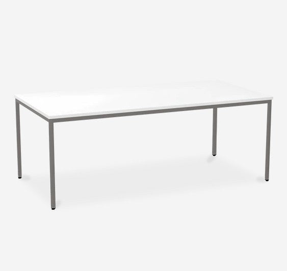 Besprechungstisch - Gestell Weißaluminium (RAL 9006) - in verschiedenen Größen